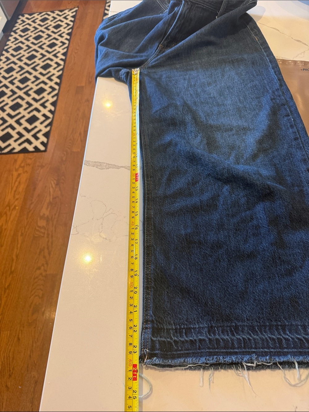 Wide Leg Women’s Jeans - Dark Blue - Picture 5 of 7
